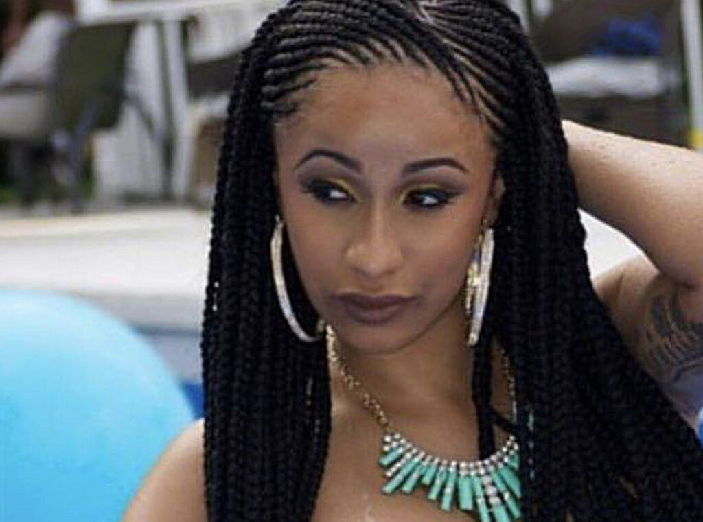 Cardi b with braids