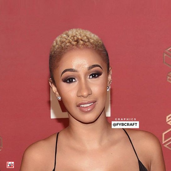 Cardi b with short hair