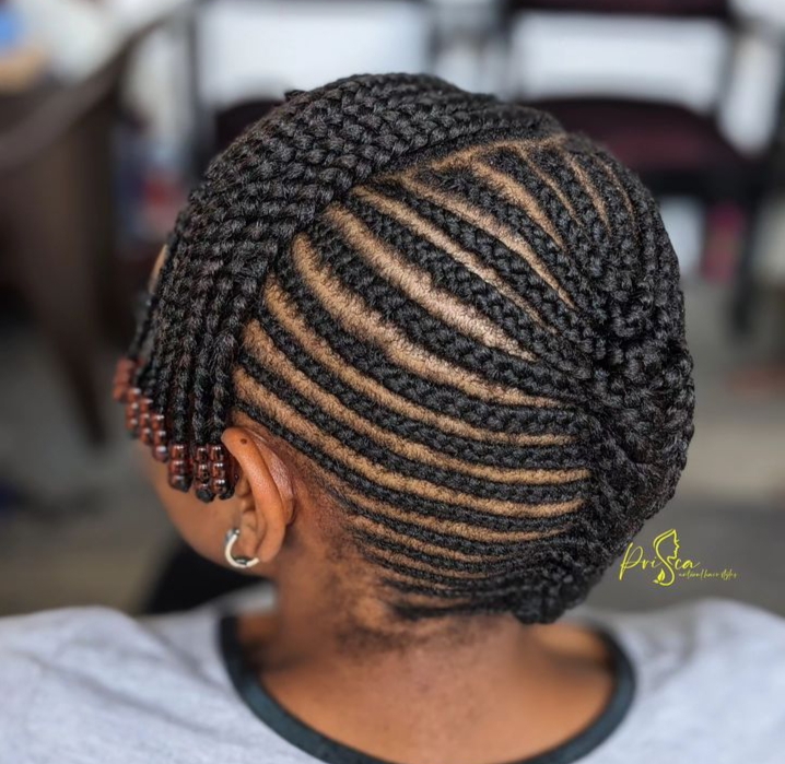 Cornrows on natural hair